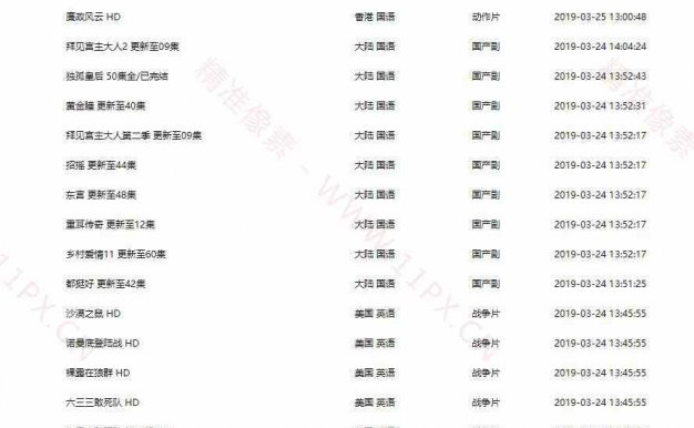 另一款绿色风格苹果cmsv10电影资源站模板